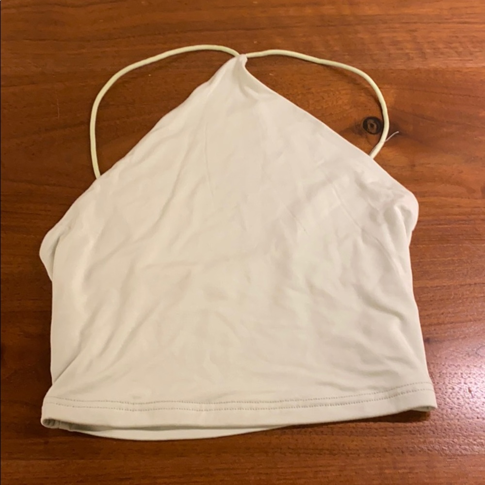 light green strapped top